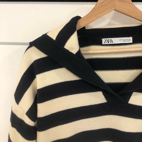 Zara Striped Sweater, M - Picture 2 of 5